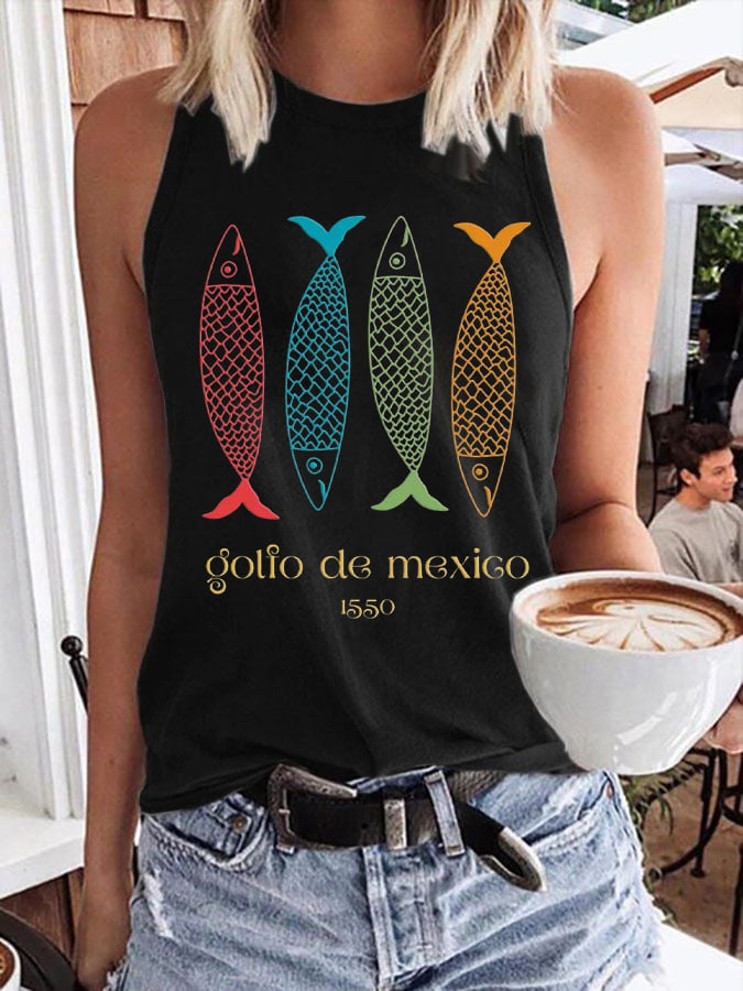 Women's Gulf of Mexico Est 1550 Print Vest