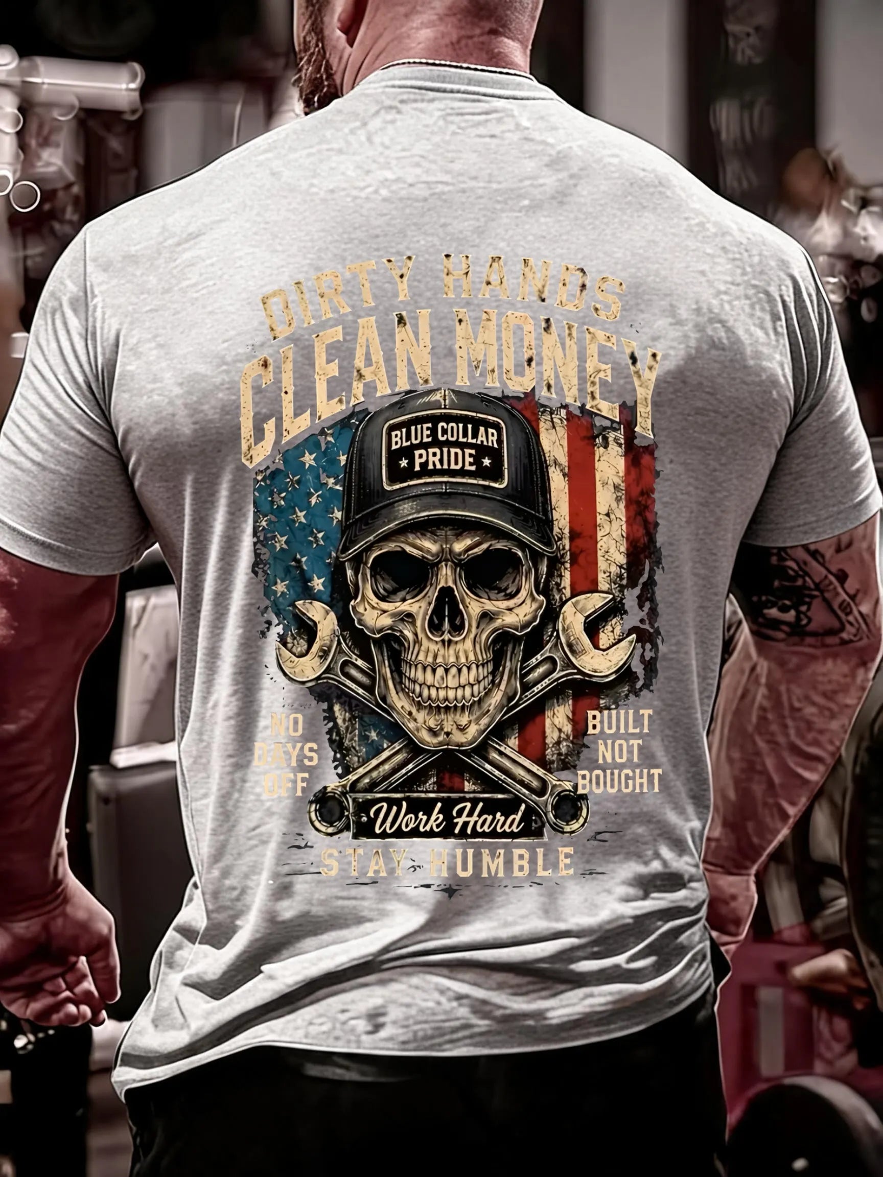 Men'S DIRTY HANDS CLEAN MONEY Cotton T-Shirt