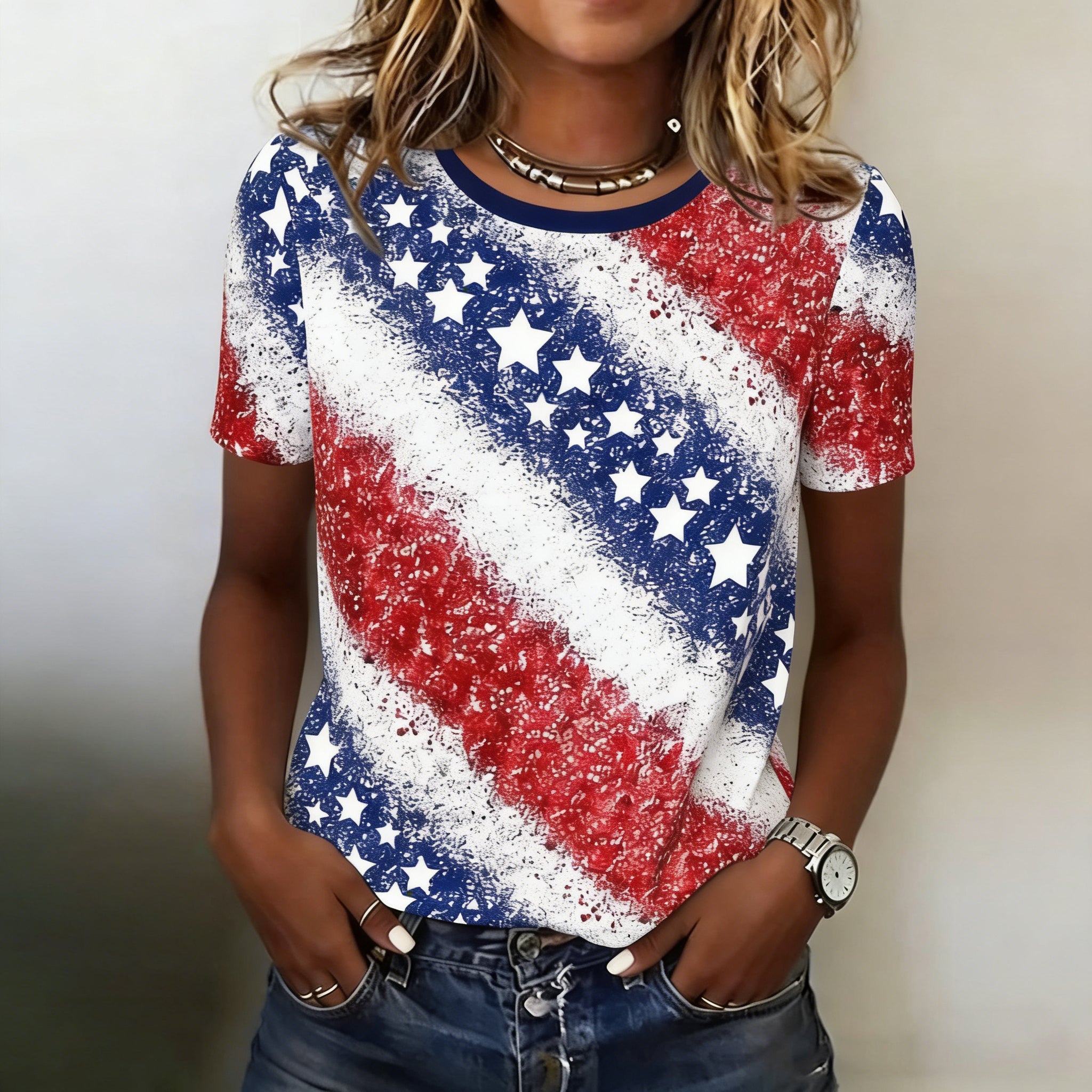 Women's American 250th Anniversary Printed Casual T-shirt