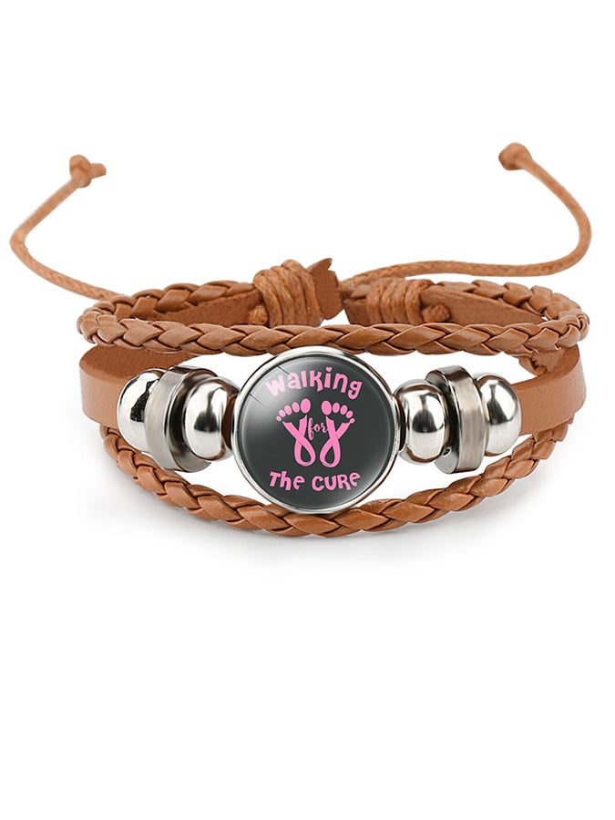 Weaving Pink Ribbon Bracelet (scalable)
