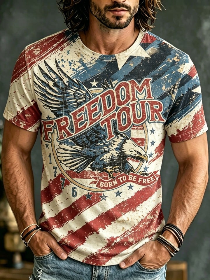 Men's USA 250th Anniversary Printed T-shirt