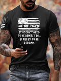 Independence Day  We The People  Pattern 100% Cotton T-Shirt