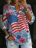 American Flag Patriotic Summer Top