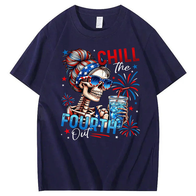 Chill The Fourth Out 100% Cotton T-Shirt