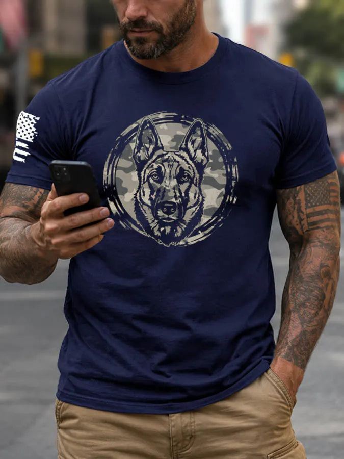 K-9 Pattern 100% Cotton T-Shirt