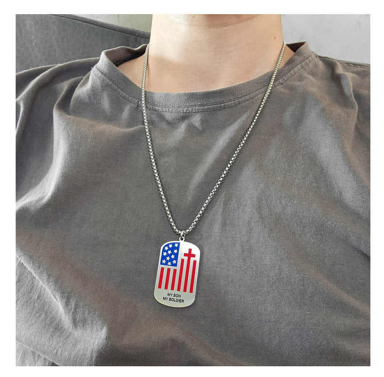 Independence Day Square Series Necklace