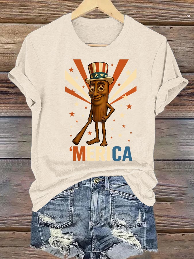 Women's MERICA Print T-Shirt