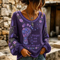 Women's Forget Me Not Print Alzheimer's Awareness Support T-shirt