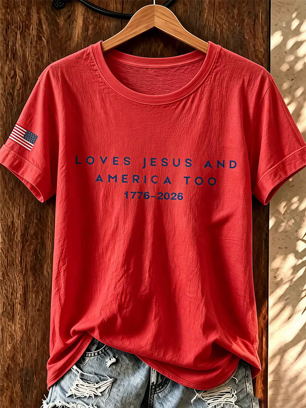 Women's Independence Day Faith Printed T-Shirt