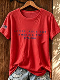 Women's Independence Day Faith Printed T-Shirt