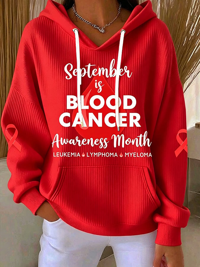 Women's Casual Printed Hooded Sweatshirt