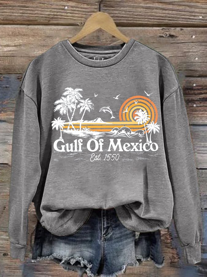 Women's Gulf Of Mexico Printed Sweatshirt