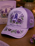 Alzheimer's Awareness Floral Print Baseball Cap