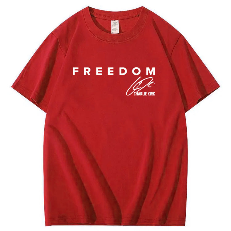 Freedom Pattern100% Cotton T-Shirt