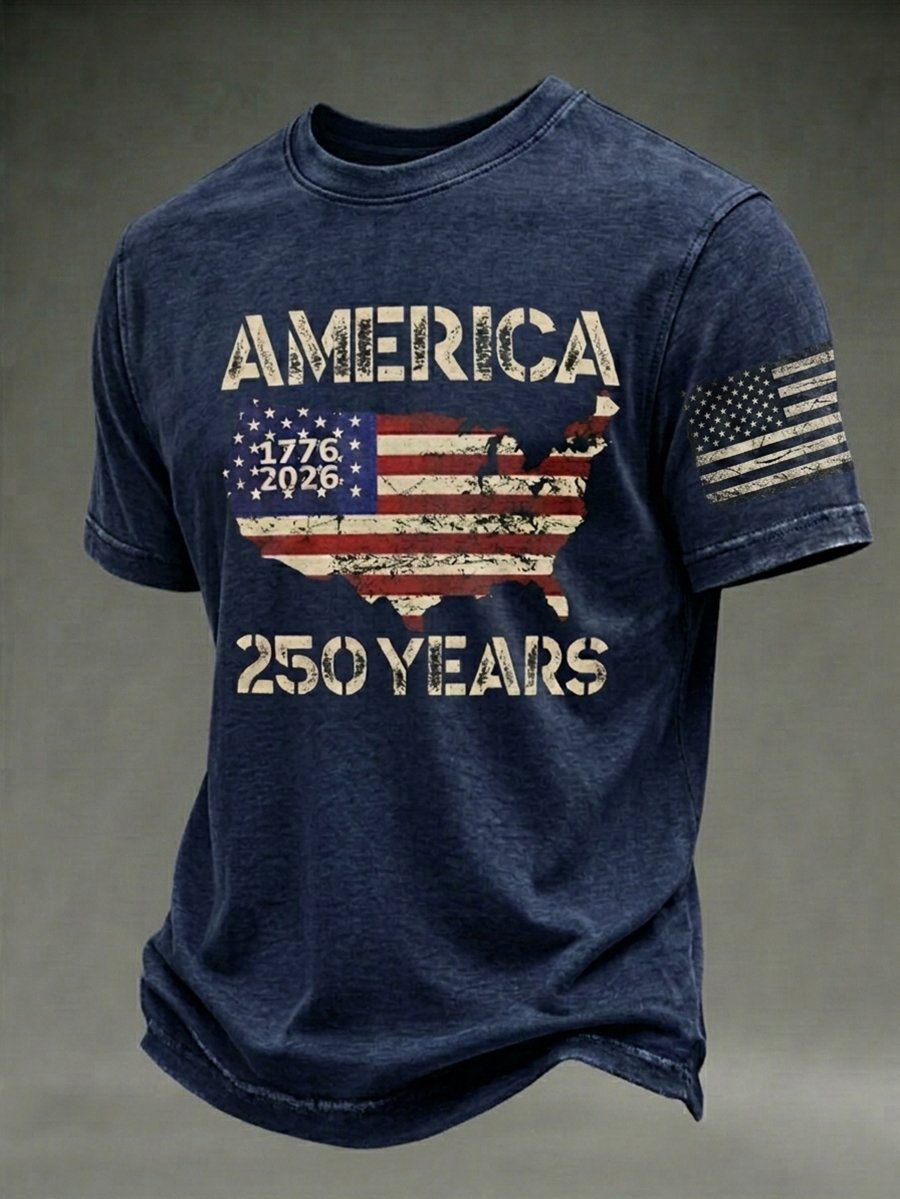 Men's USA 250th Anniversary Short-Sleeve Crew Neck T-Shirt