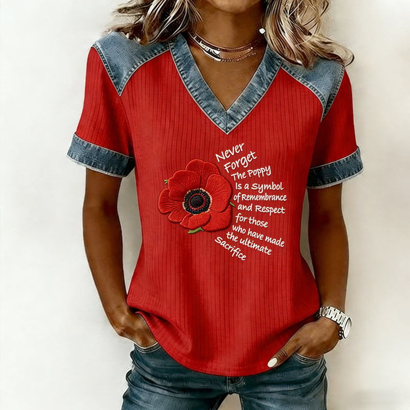 Women's Memorial Day Red Friday Printed T-Shirt