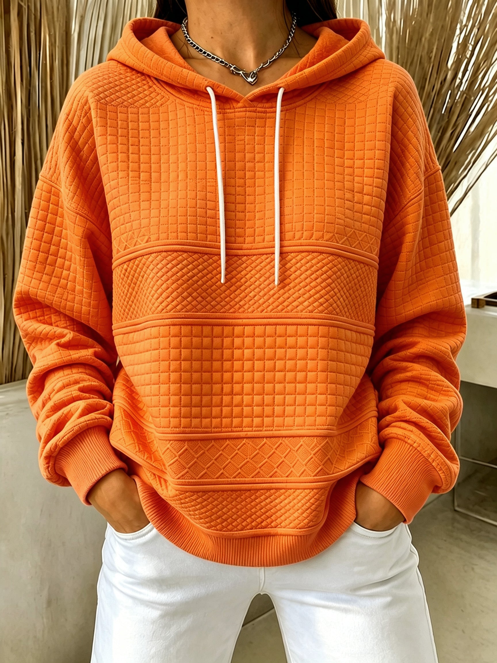 Women'S Casual Solid Color Style Hoodie