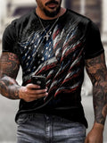 Men's American Flag Print T-Shirt