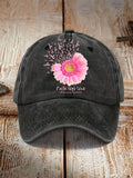 Daisy Faith Hope Love Breast Cancer Awareness Hat
