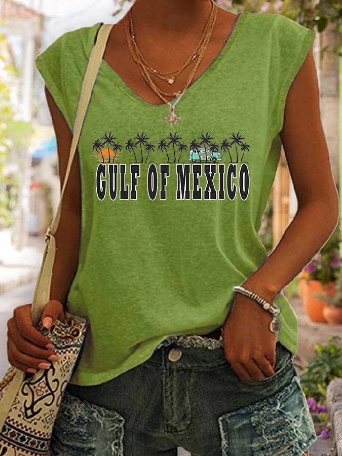 Women's Gulf Of Mexico Print Tank Top