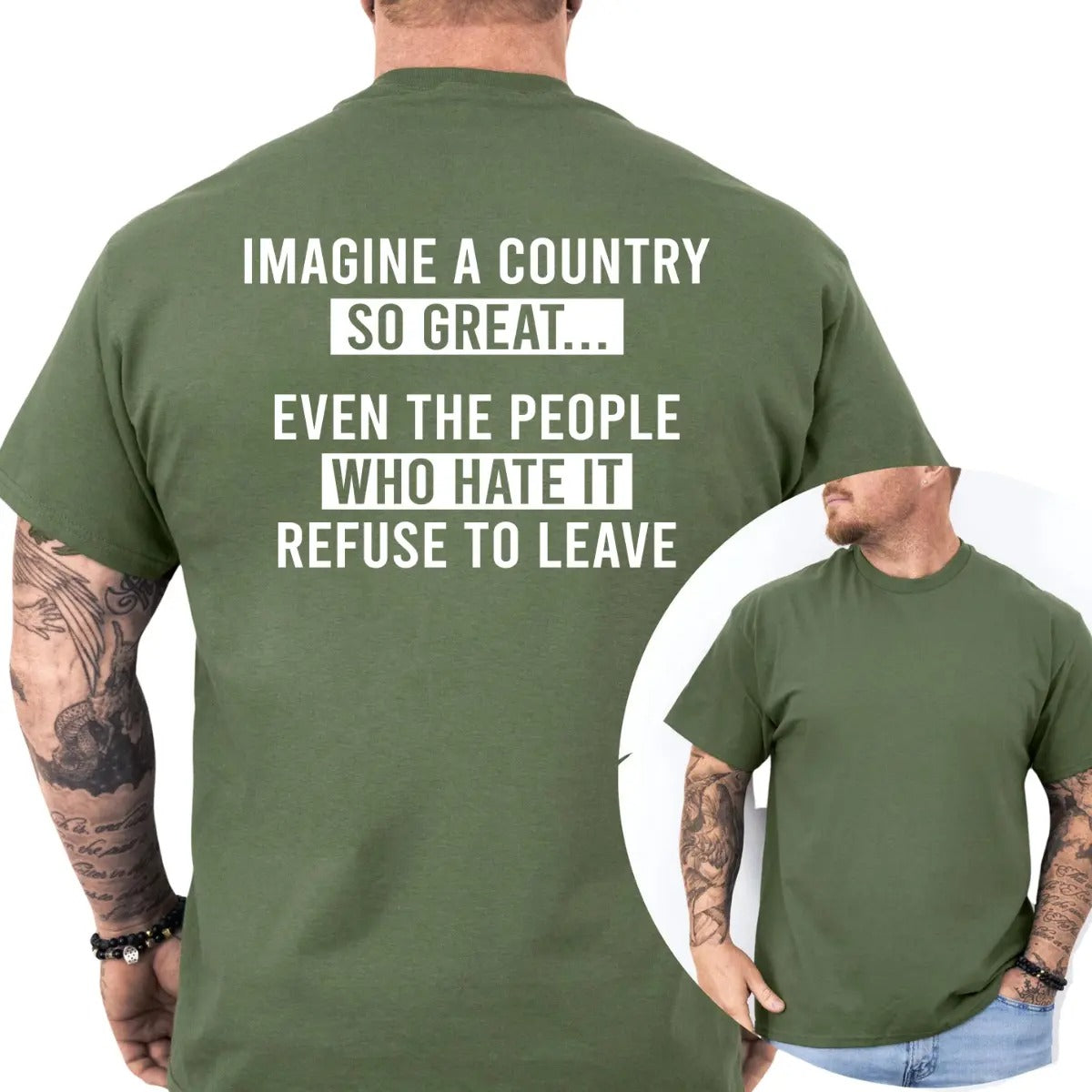 Imagine A Country So Great 100% Cotton T-Shirt