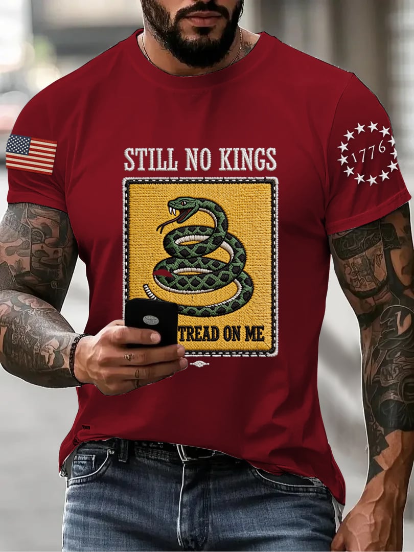 Men's "Don't Tread on Me" Printed Short-Sleeve T-Shirt