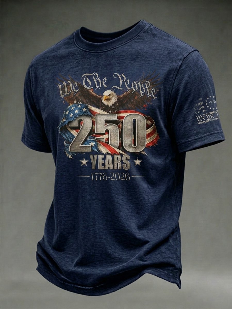 Men's USA 250th Anniversary Short-Sleeve Crew Neck T-Shirt