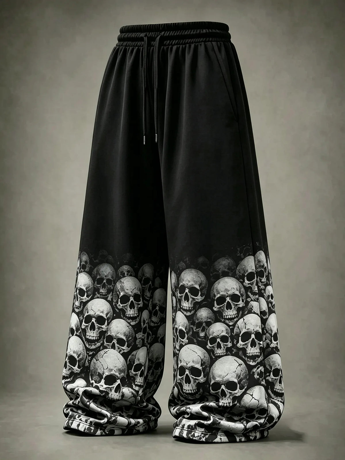 Women's Dark Skull Print Trousers