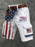 Men's Vintage USA 1776-2026 Print Cargo Pants