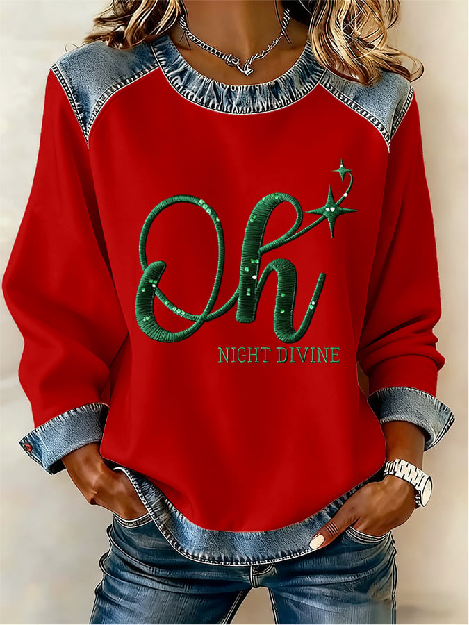Women's Christmas JOY Print Top