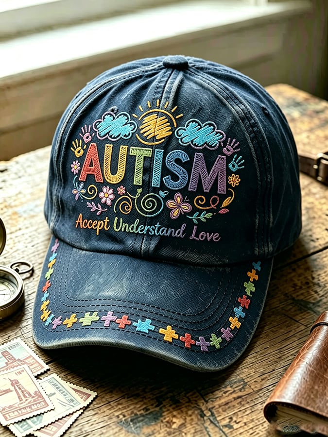 Unisex Autism Awareness Print Baseball Cap
