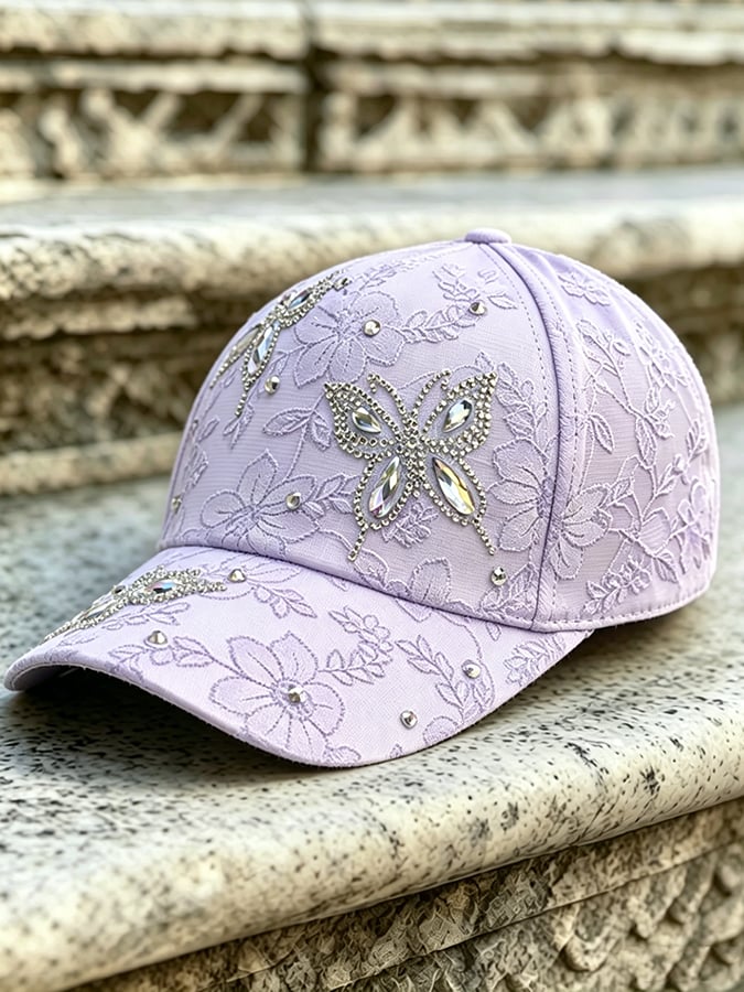 Unisex Pink Floral Print Hat