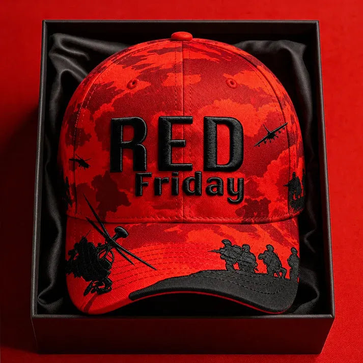 Red Friday Retro Casual Printed Hat