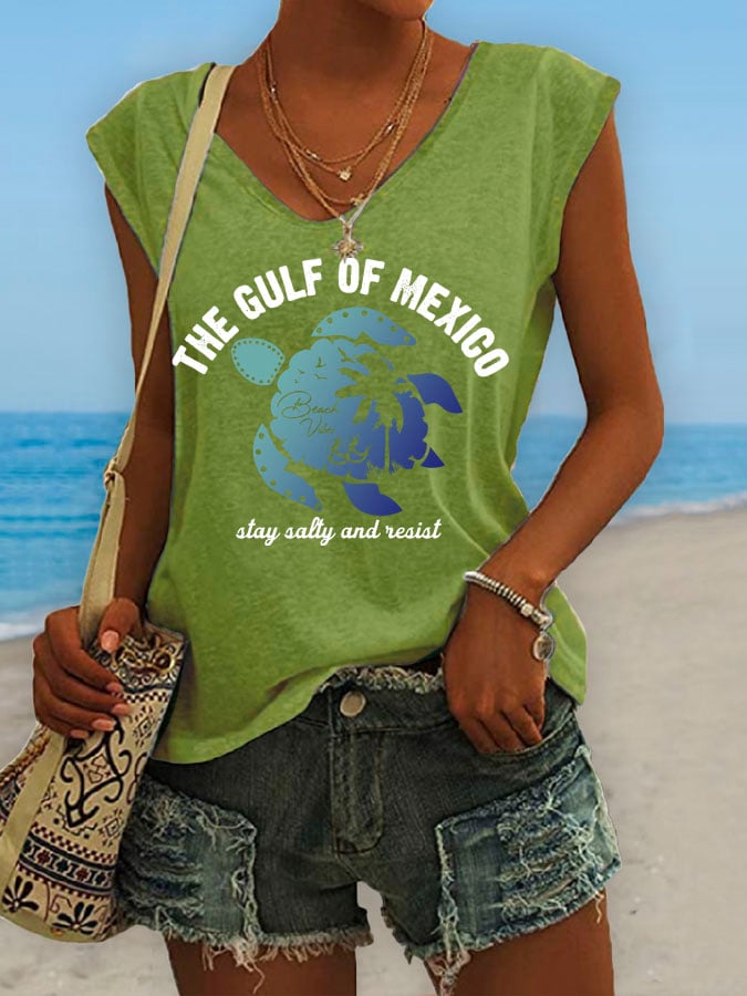 Women's Gulf Of Mexico Print Tank Top