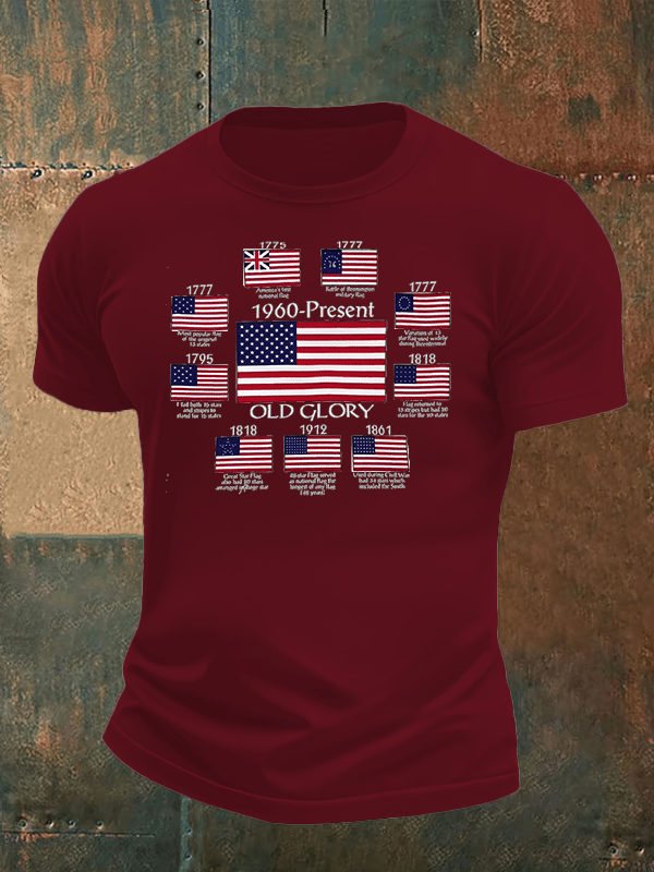 Men's  OLD GLORY Print T-Shirt
