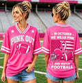 Pink Ribbon Breast Cancer Awareness Team Game Day Jersey -Hope & Strength Survivor Support Top