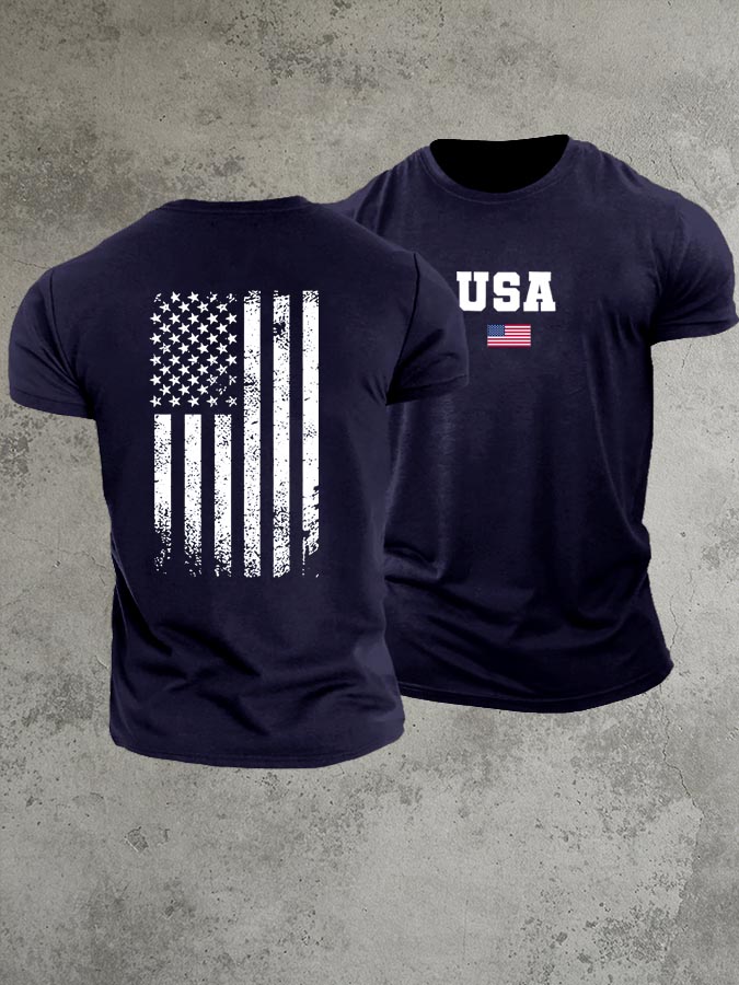 USA 250th Anniversary  Pattern 100% Cotton T-Shirt