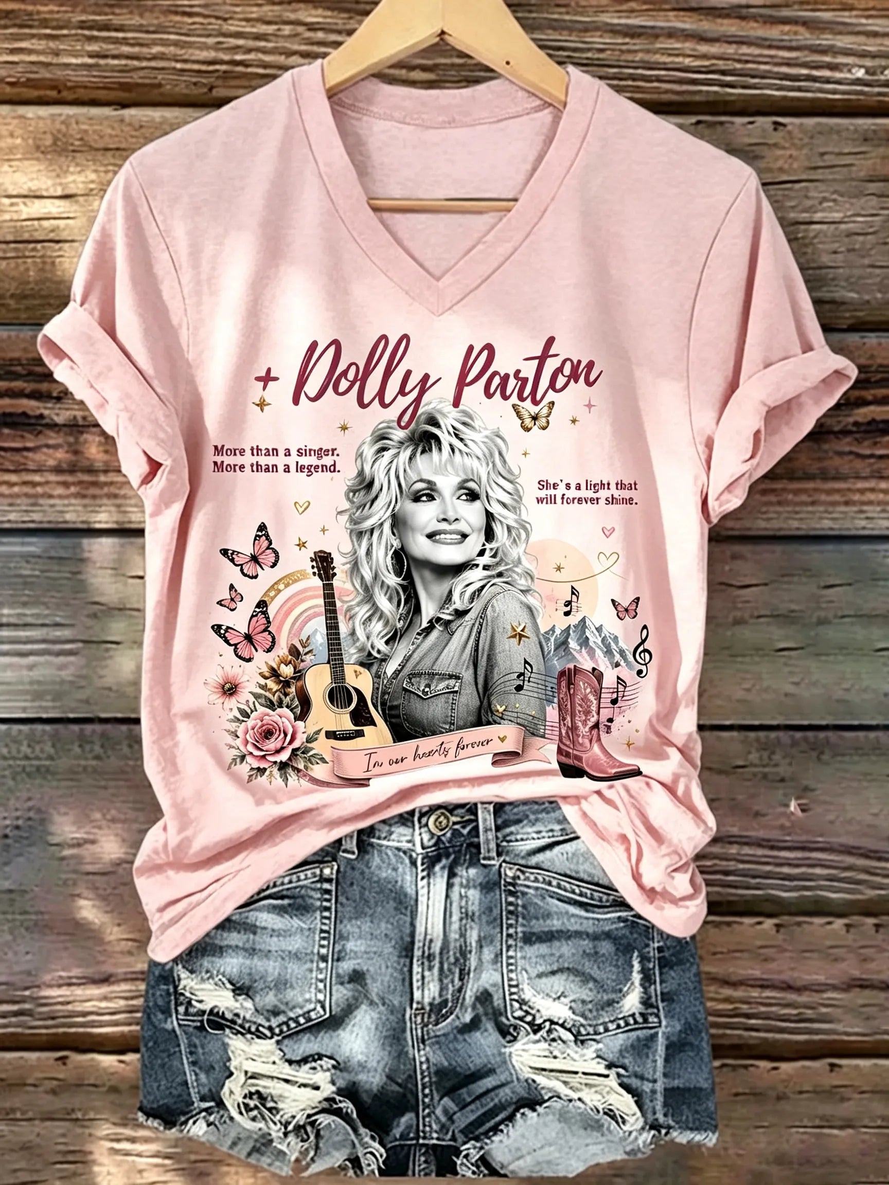 Women's Rip Dolly Parton Printed T-shirt