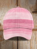 Unisex Pink Gradient Print Breast Cancer Awareness Support Hat