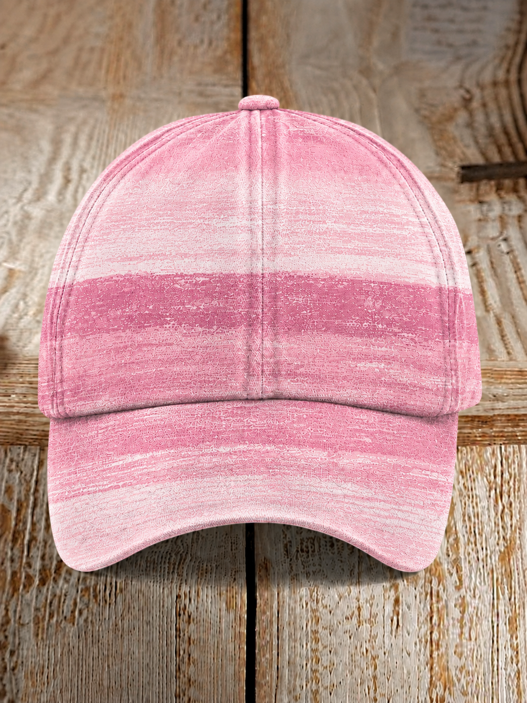 Unisex Pink Gradient Print Breast Cancer Awareness Support Hat