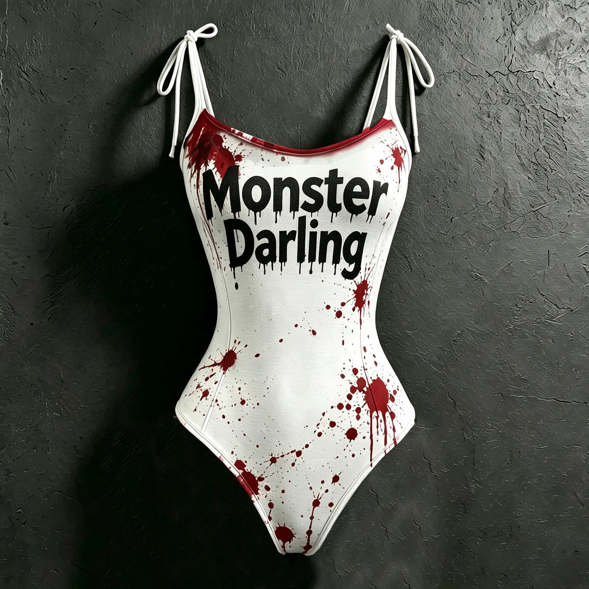 Women's Halloween Bloody Monster Darling Slogan Print Hoodie Two-piece Set