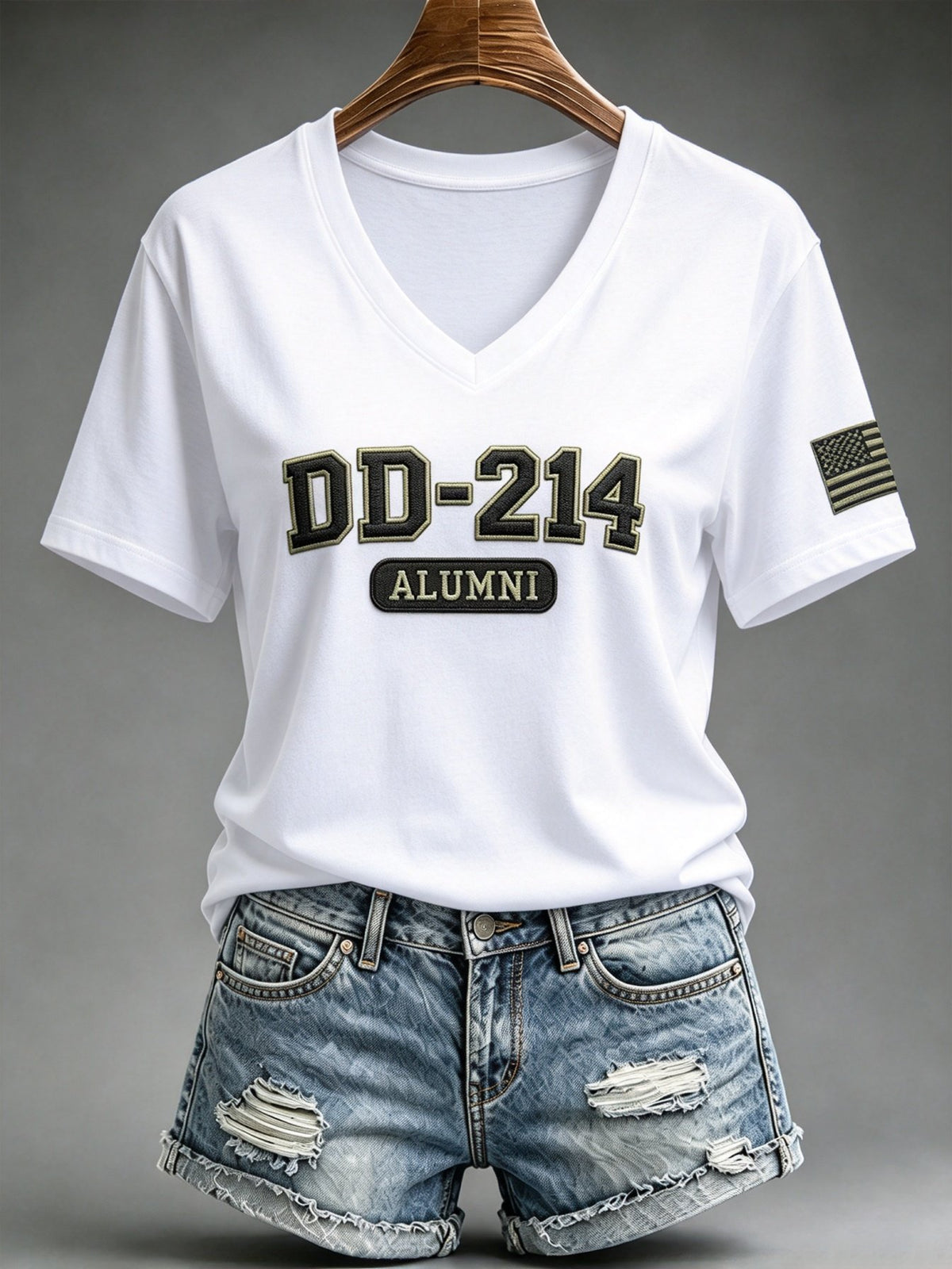 Women's Veteran Pride DD-214 Printed Casual T-Shirt