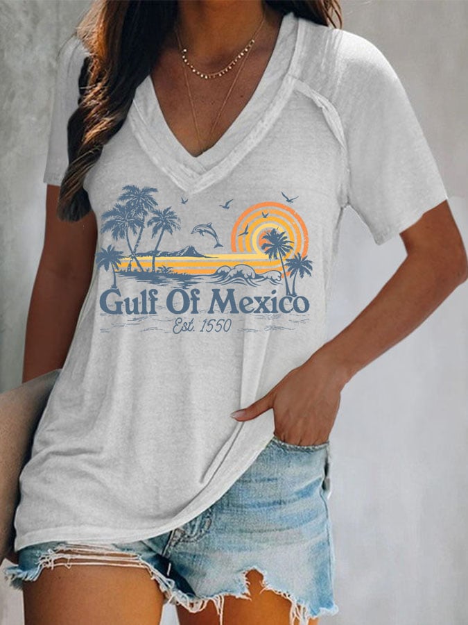 Women's Gulf Of Mexico Print T-Shirt