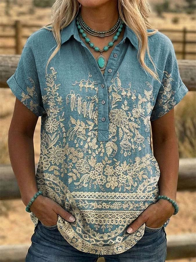 Women'S Casual Printed Top