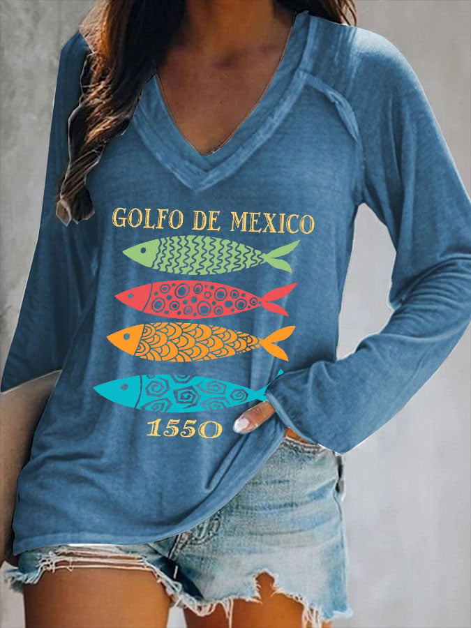 Women's Gulf Of Mexico Print T-Shirt