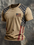Men's Retro Color-Block Patriot Short-Sleeve T-Shirt