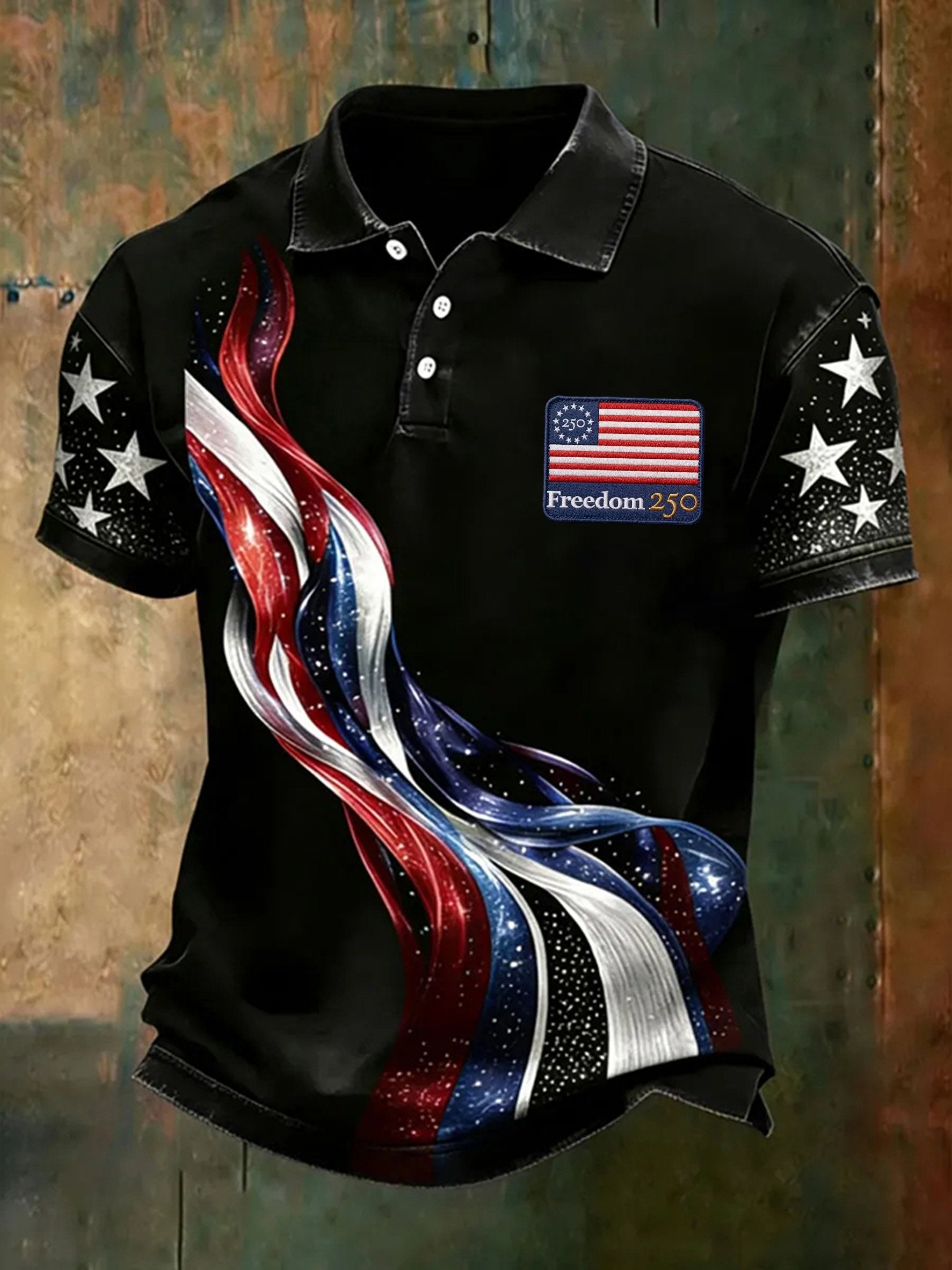 Men's Freedom 250 Printed Polo Shirt