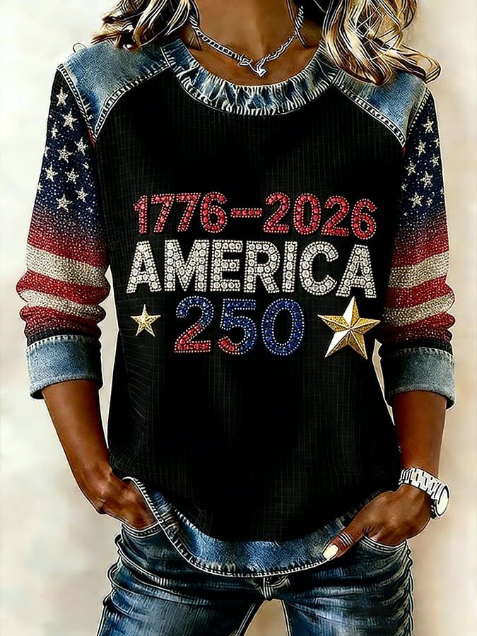 Women's 250th Anniversary Printed Short-Sleeved T-Shirt