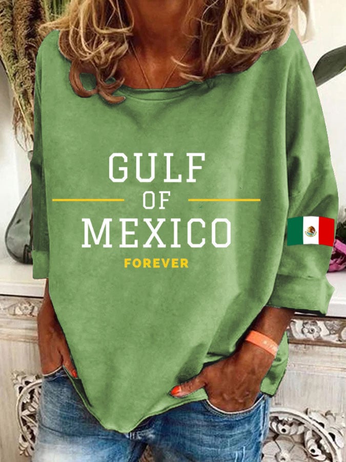 Women's Gulf Of Mexico Print Casual Sweatshirt