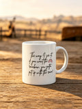 Retro "The way I see it, if you want the rainbow, you gotta put up with the rain!" Print Mug